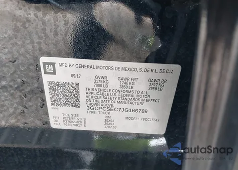 2018 Chevrolet Silverado 1500 1Lz from USA, damaged, VIN 3GCPCSEC7JG166789